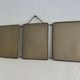 Vintage 1960 triptych mirror barber hairdresser Japonese style - 25 x 60 cm