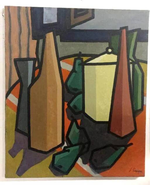 Nature morte à l'huile par Franco Prayer (1924) 60x50 cm