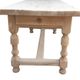 Solid oak farmhouse table with a drawer, tabletop thickness 5 cm.