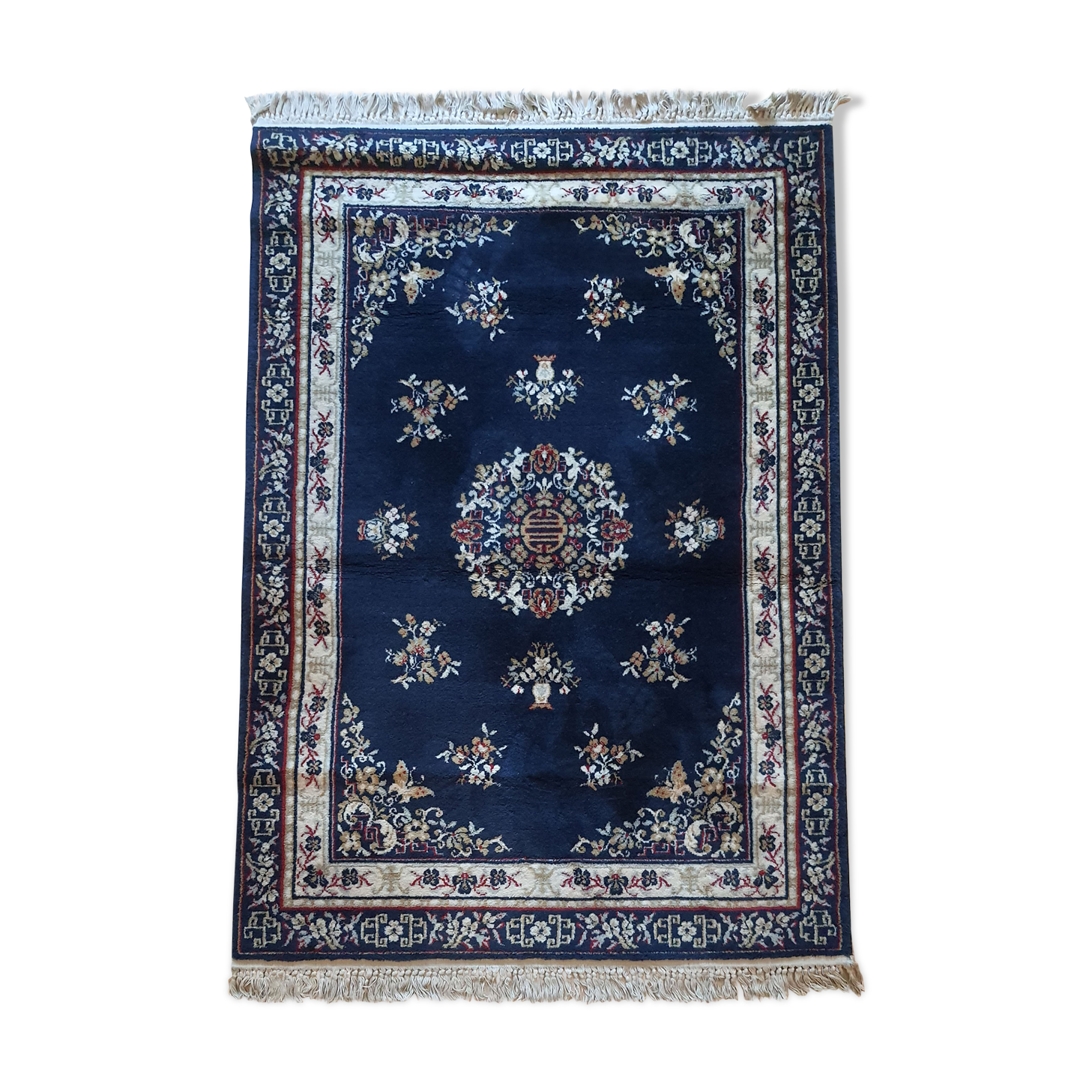 Oriental Persian carpet midnight blue 170x120cm