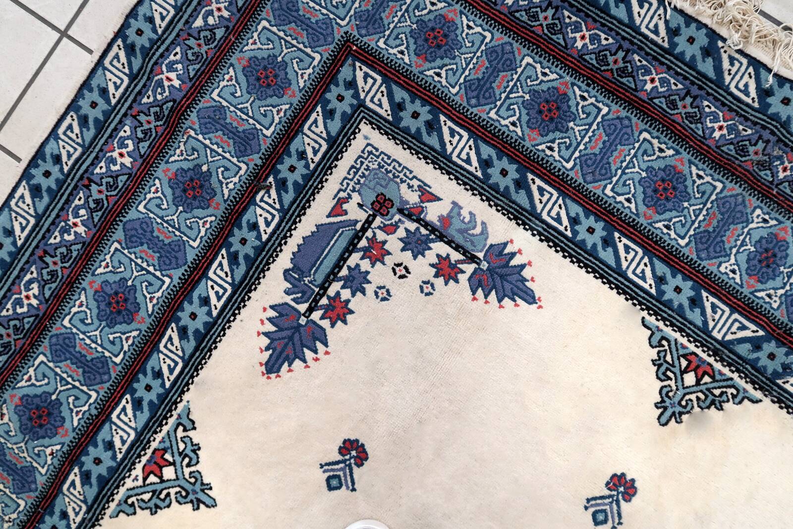 Tapis berbère tunisien vintage en laine fait main – 199 x 252 cm - 1C1035