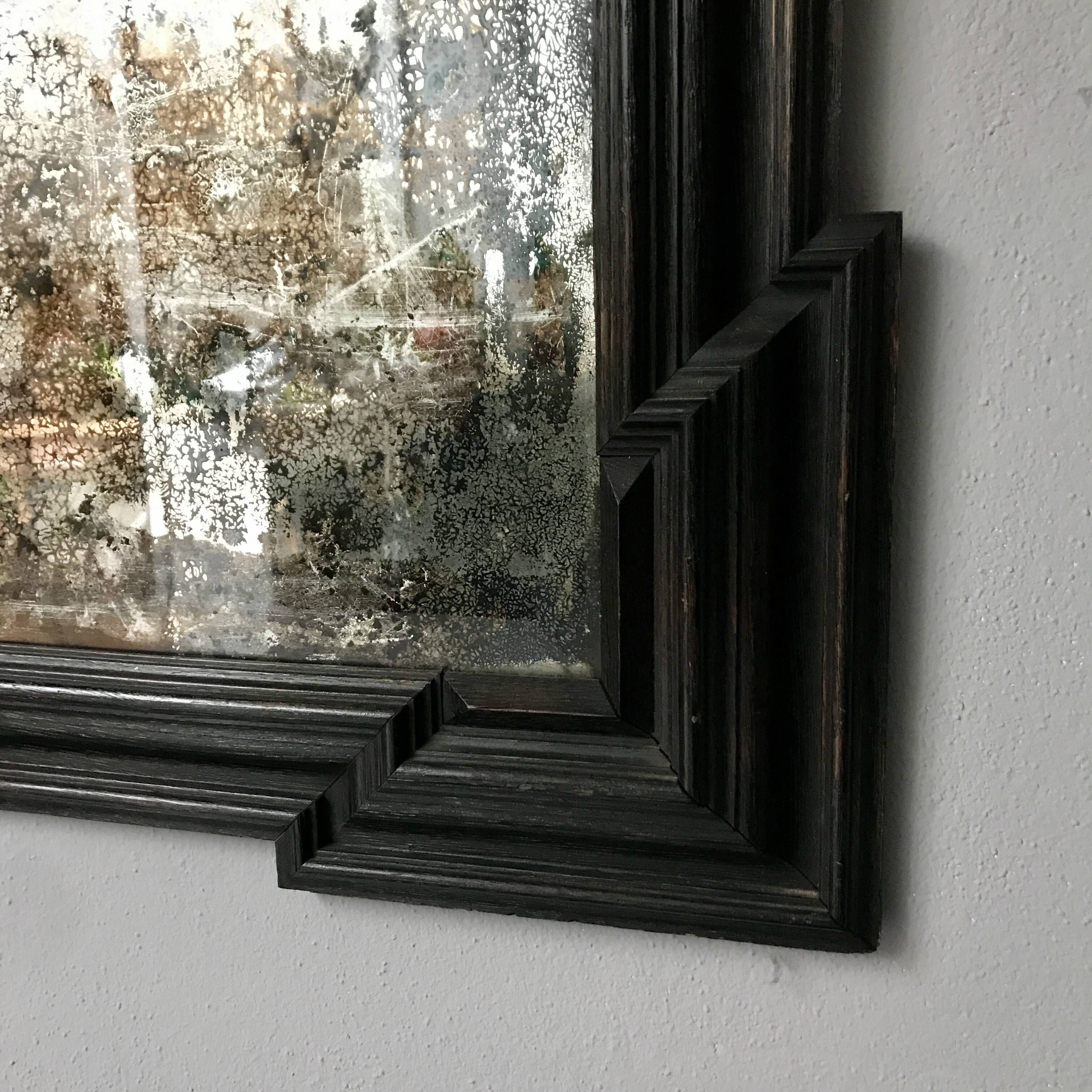 Vintage Gustavian Wood Mirror, 1940s