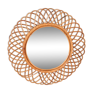 miroir rotin 68cm