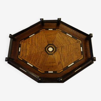 art deco marquetry serving tray