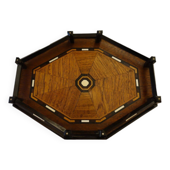 art deco marquetry serving tray