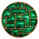 6 vintage cloisonné coasters in the style of mithé espelt, m. de crécy, ...