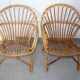 2 fauteuils rotin adulte 1960