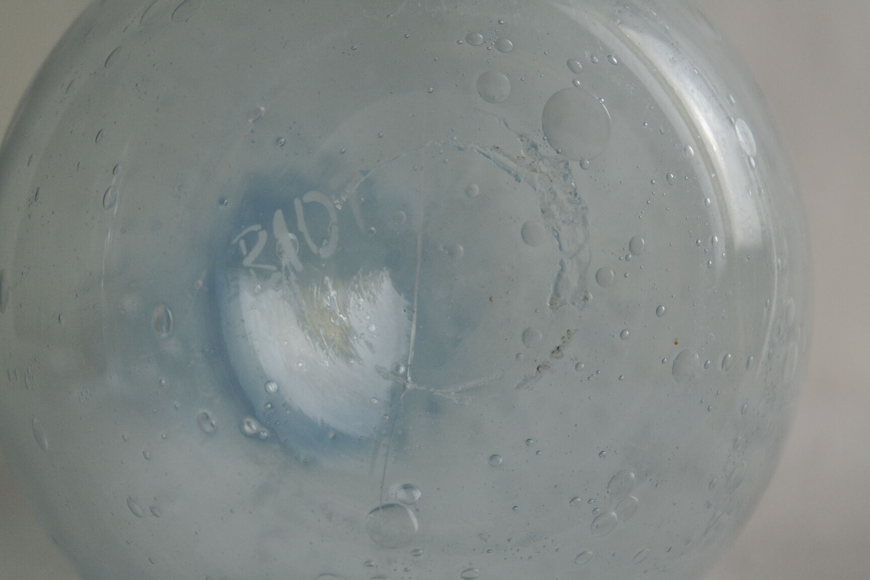 Pair of vintage biot bubbled blown glass soliflores