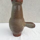 Pichet vase grès signé