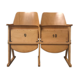 Fauteuils de cinéma en bois