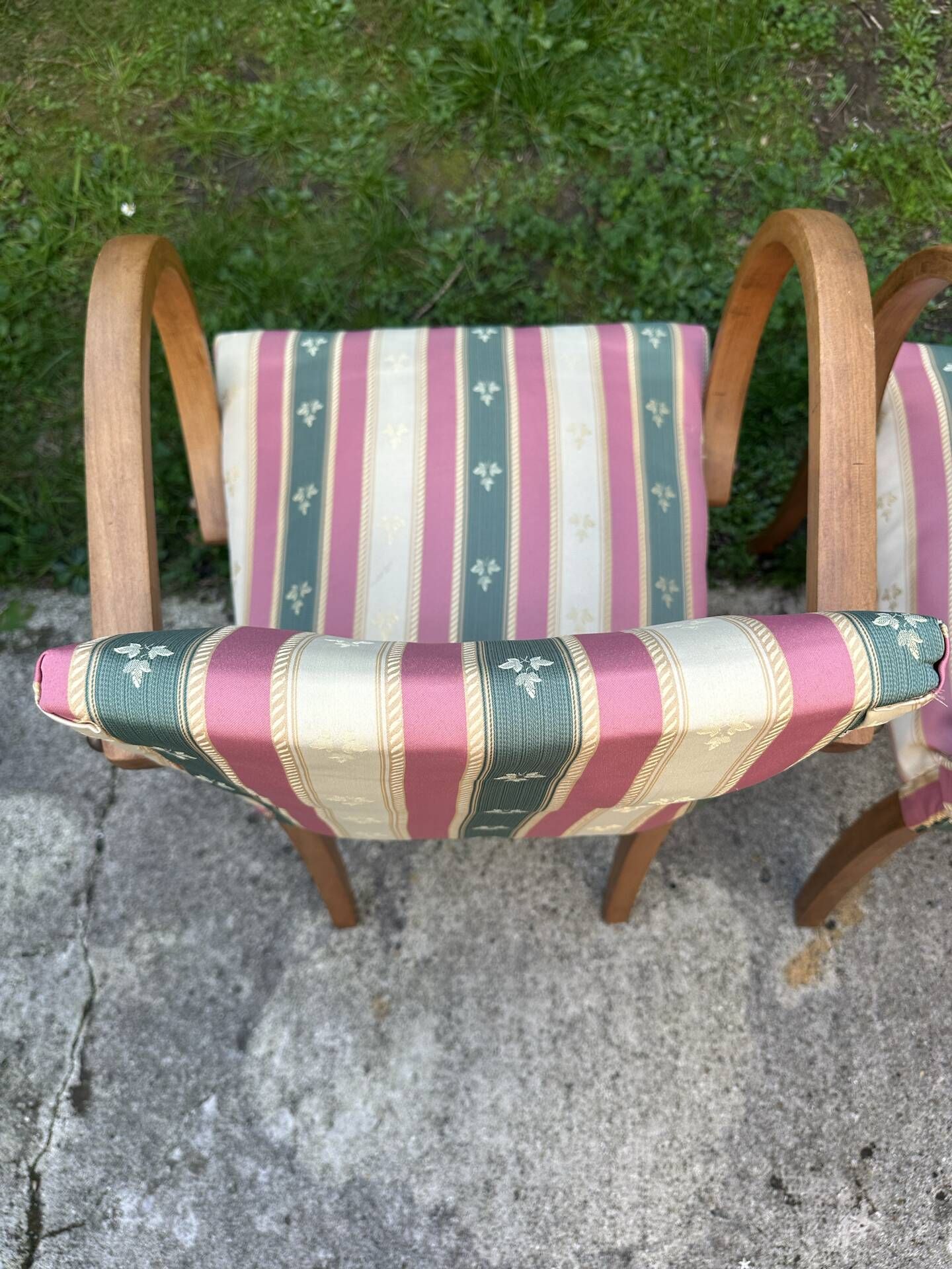Pair of bridge armchairs from the 1950s – Bent wood