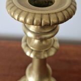 Two gilded bronze candlesticks, 19th century
