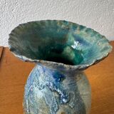 Vase en raku vintage