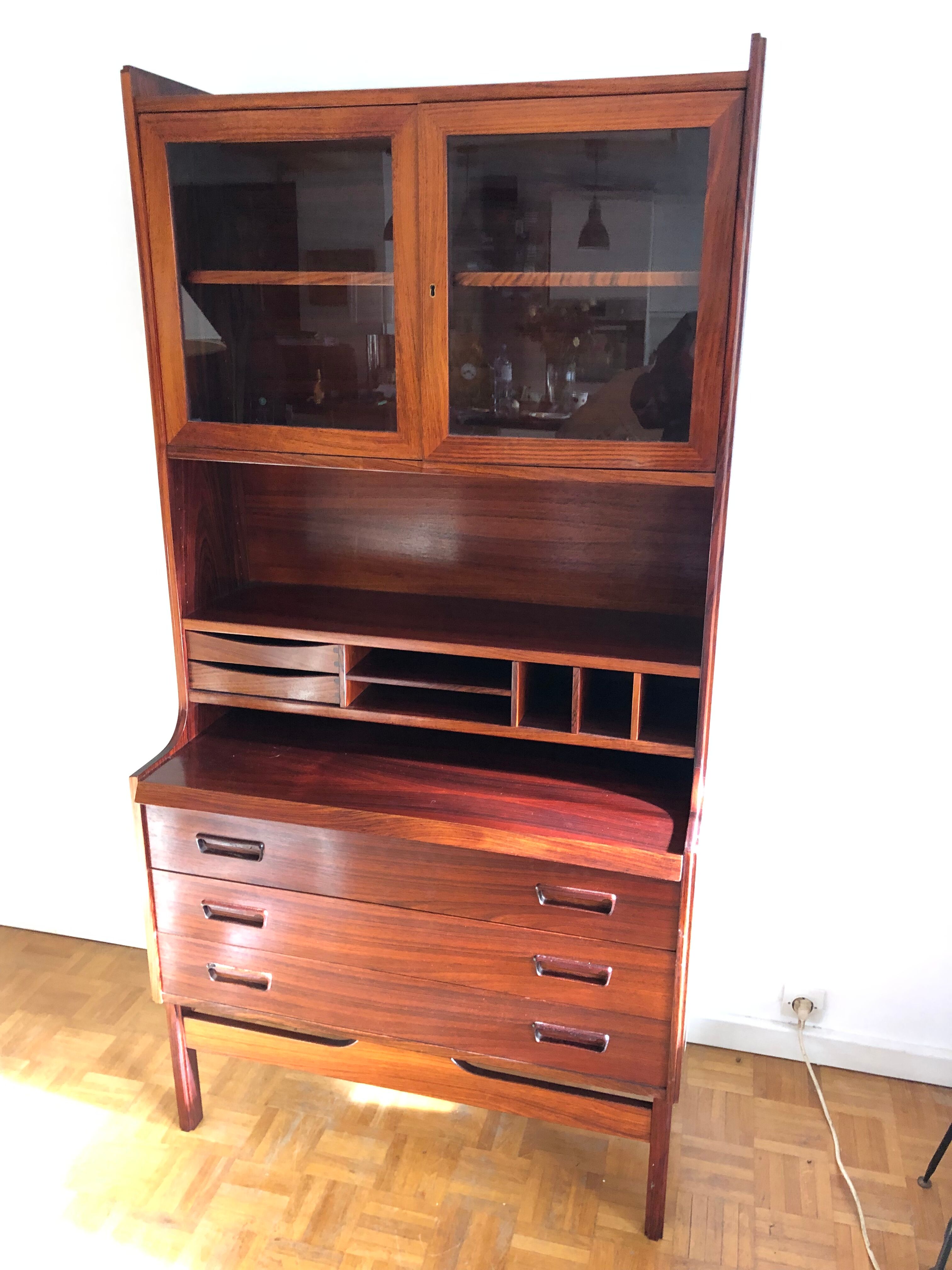 Scandinavian teak secretary desk