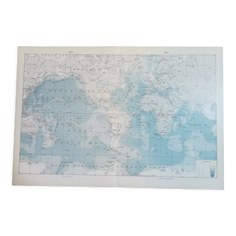 Old map of the seas from 1928