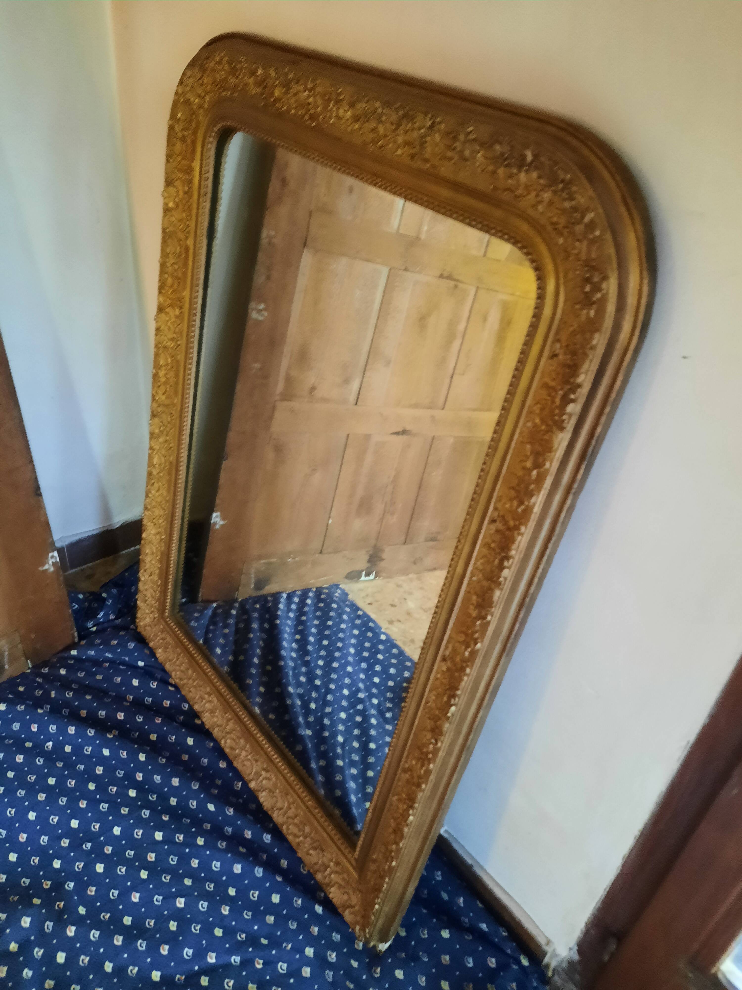 Large golden Louis Philippe mirror