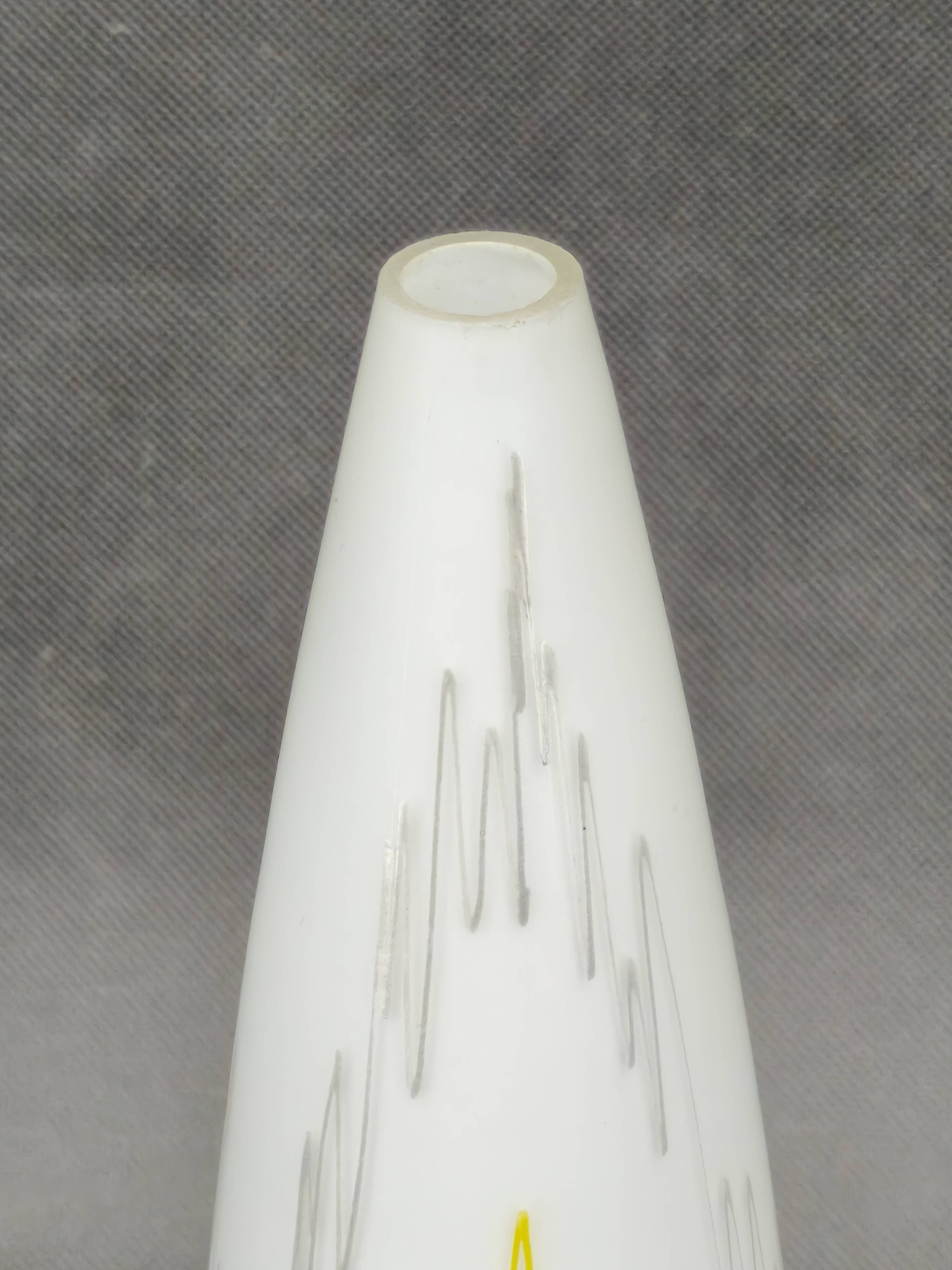 Zukov Czech Mid Century Glass Table Lamp, 1960s