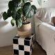 Cube coffee table in tile mosaic.