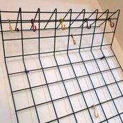 String metal wall mount coat, hat and umbrella rack, 1960s