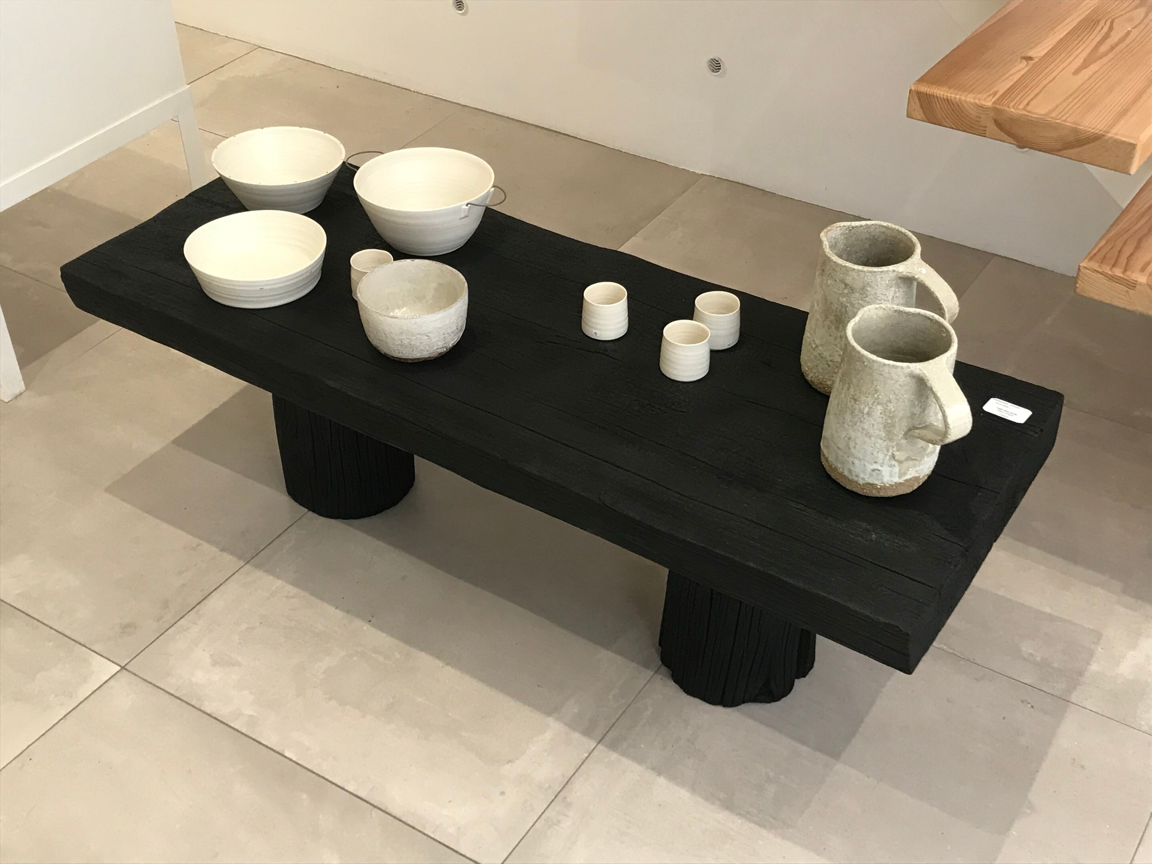 Shou-sugi-ban burnt wood coffee table
