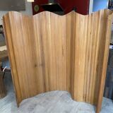 Baumann style wooden free-standing folding screen vintage 1950s