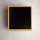 Vintage coffee table in leather and black glass – 1970s