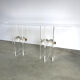 Table console en laiton et lucite, années 1970