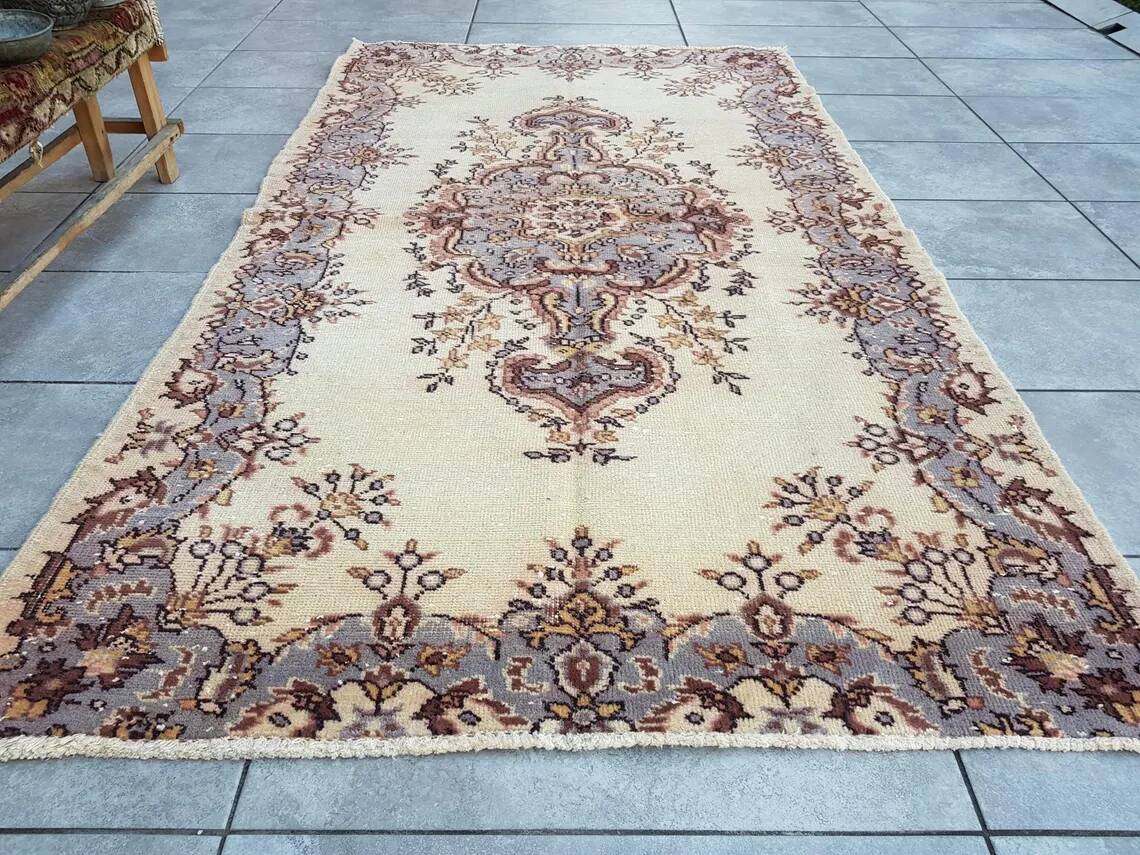Decorative Turkish Area Vintage Rug skusku835