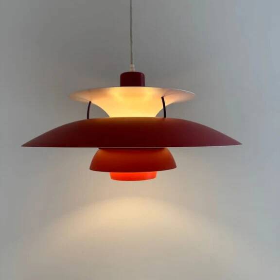 Ph5 red lamp, Poul Henningsen for Louis Poulsen, Denmark 1960
