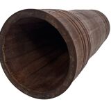 Vintage umbrella stand - holder oak basket storage design 60's minimalist