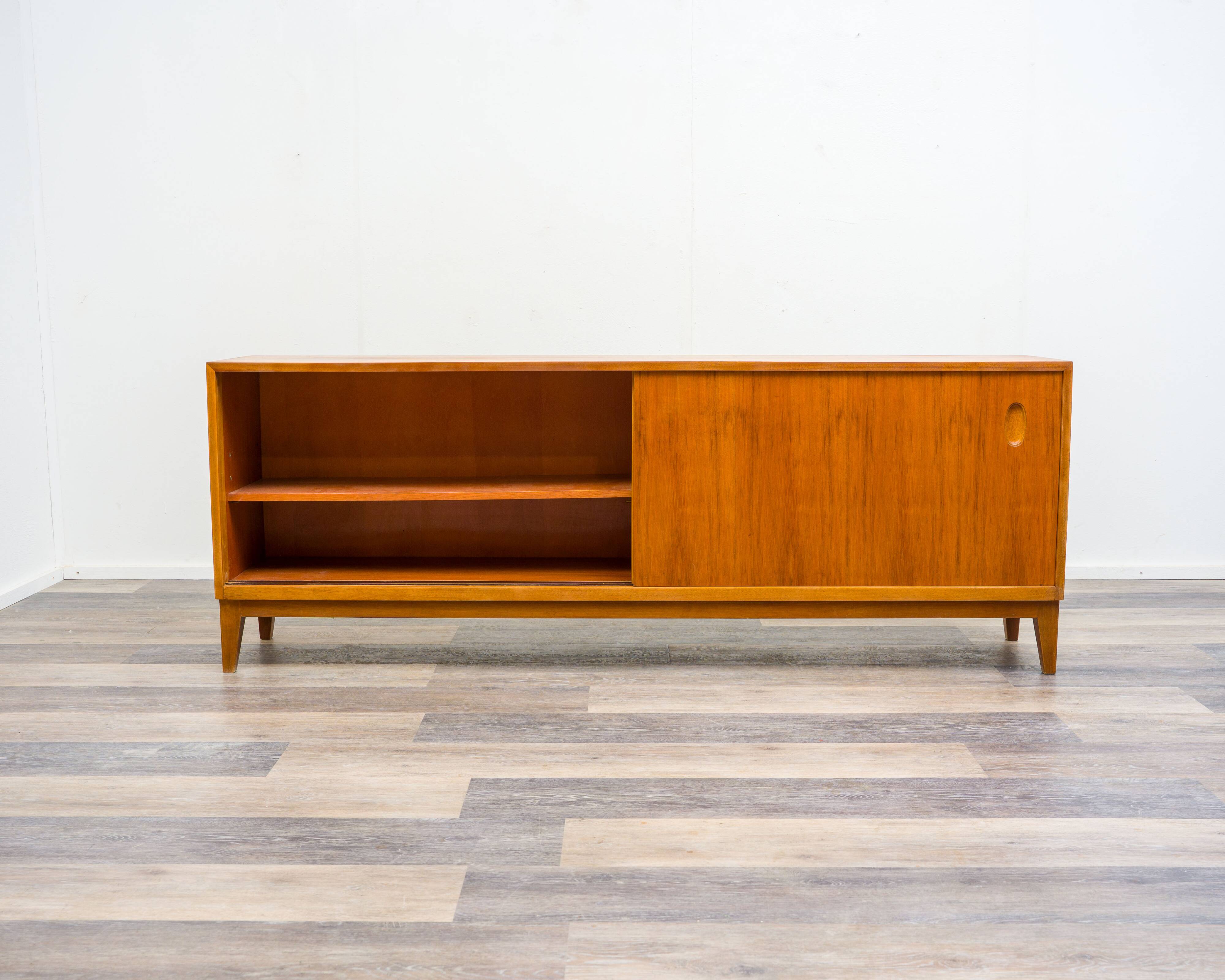 Walnut sideboard with sliding doors, 1950s, design Georg Satink