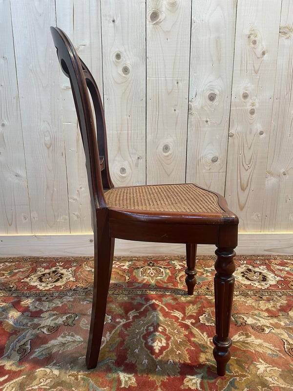 Set of 4 Louis Philippe caned chairs