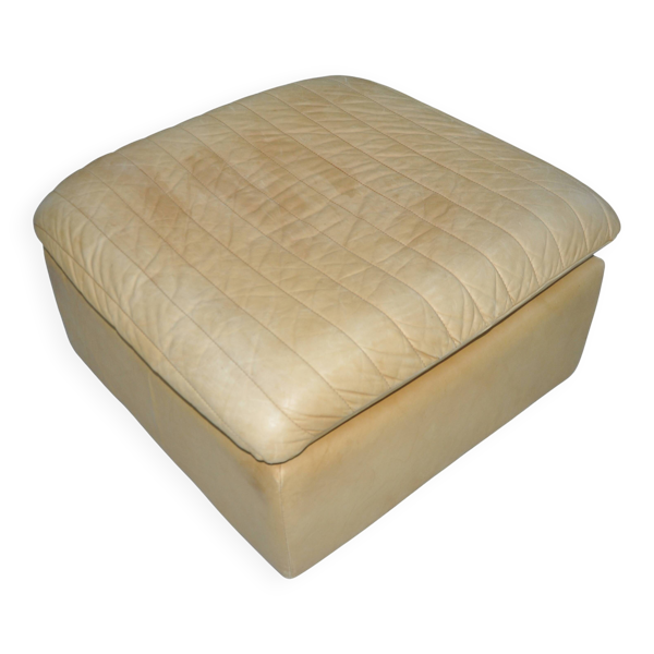 Pouf en cuir Roche Bobois , années 70