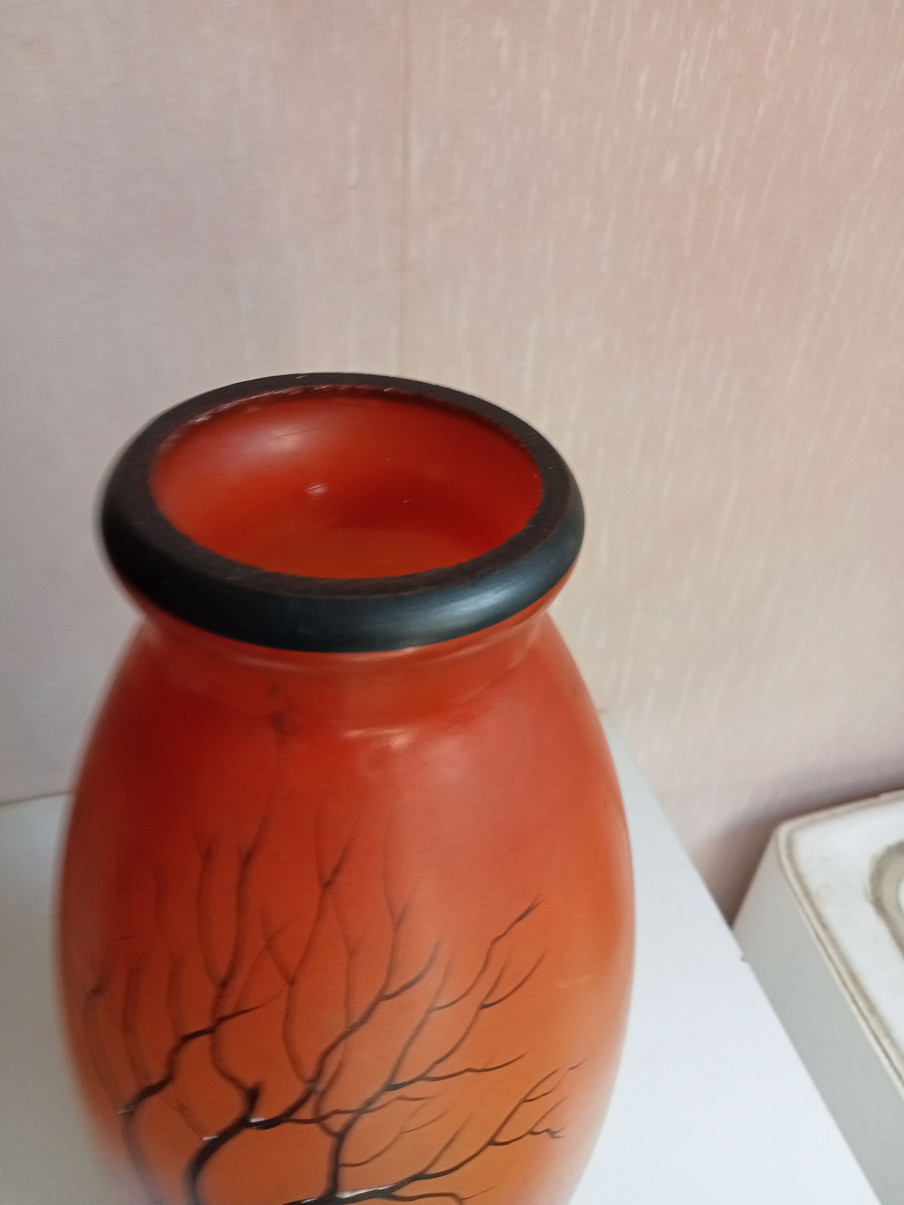 old vase signed henri martin painted by hand