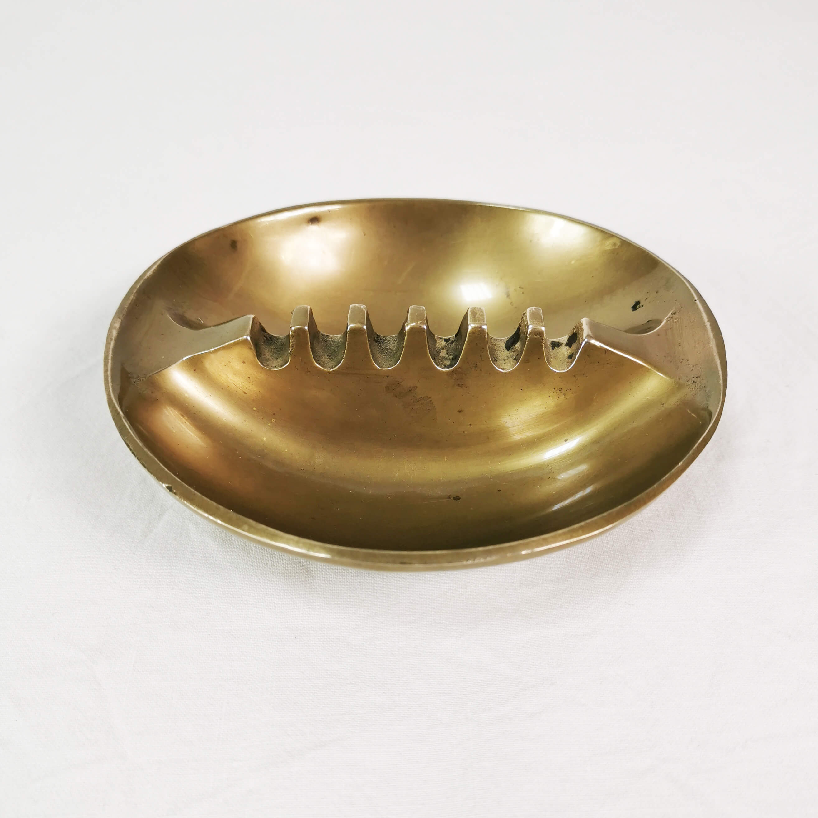 Modernist brass ashtray, Norway, 1960s
