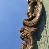 Vintage mirror in solid golden brass