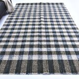 190x290 cm medium kilim rug, cream beige black mustard kilim rug