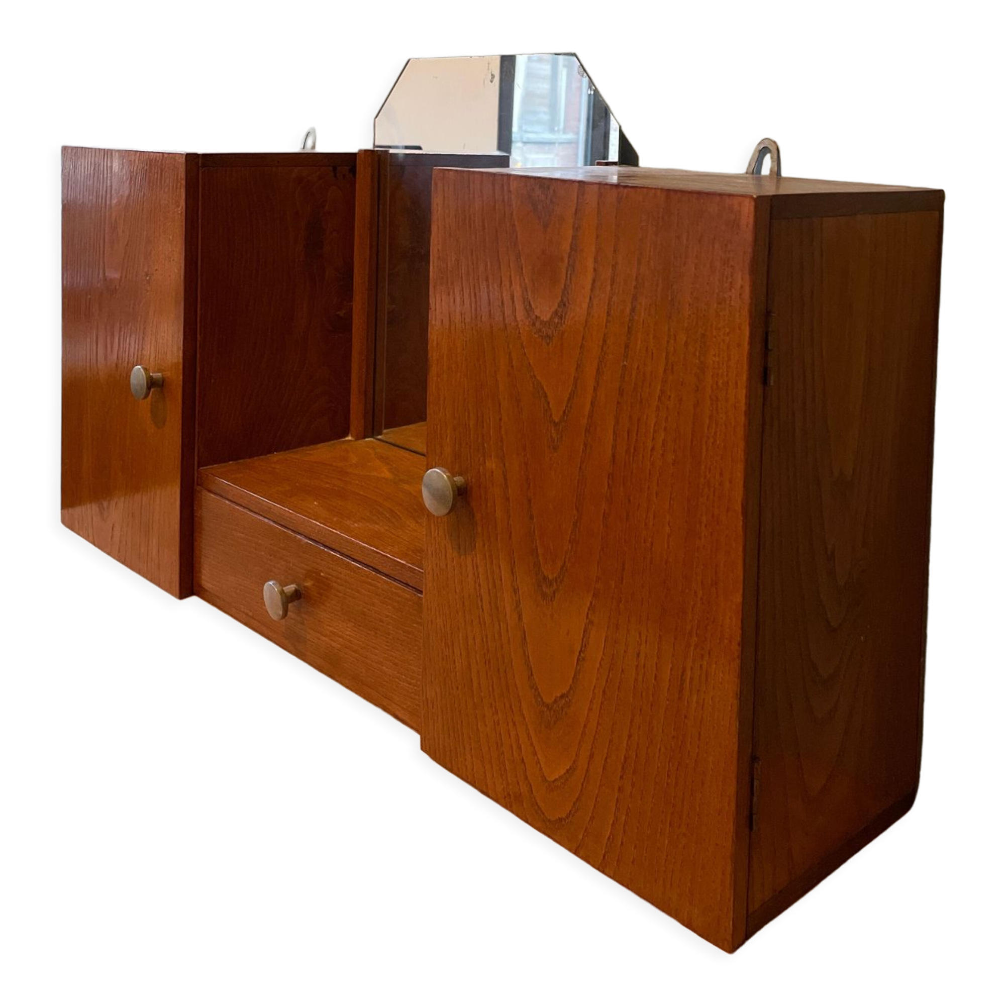 Antique wall-mounted toilet cabinet