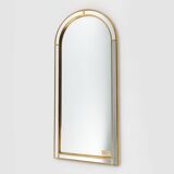 Large facet cut mirror with gilded frame by Deknudt, 1960s