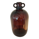 Amber glass cylinder with 2 handles