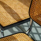 Pair of black Cesca chairs B32 Marcel Breuer