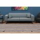 Turkish Vintage Striped Brown Blue Kilim Runner Rug 145x324