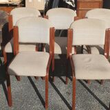 5 contemporary design chairs in curly wool