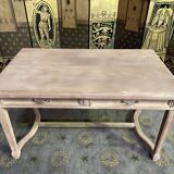 Flat desk with solid oak Henri II aero gummed