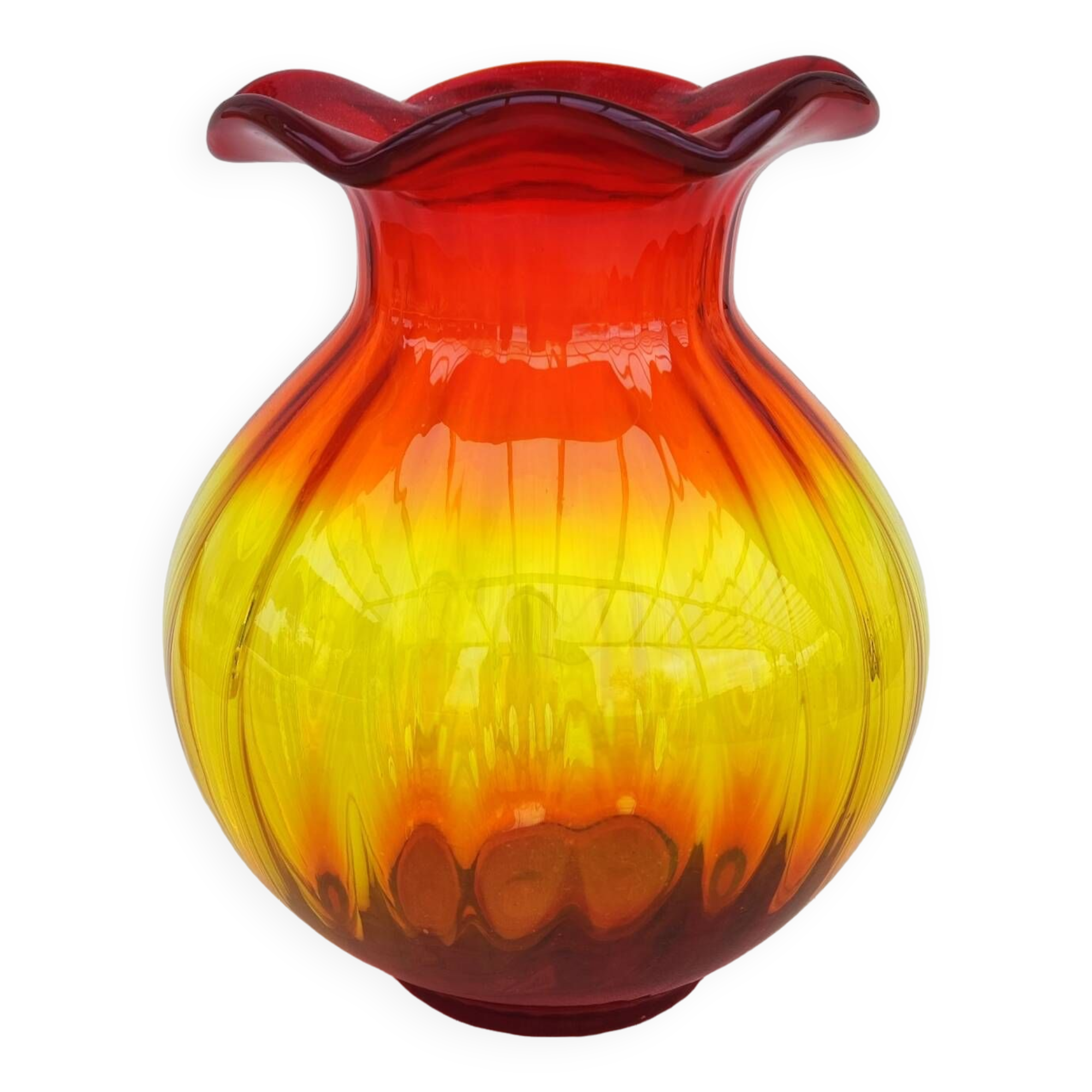 Vase en verre Ambré