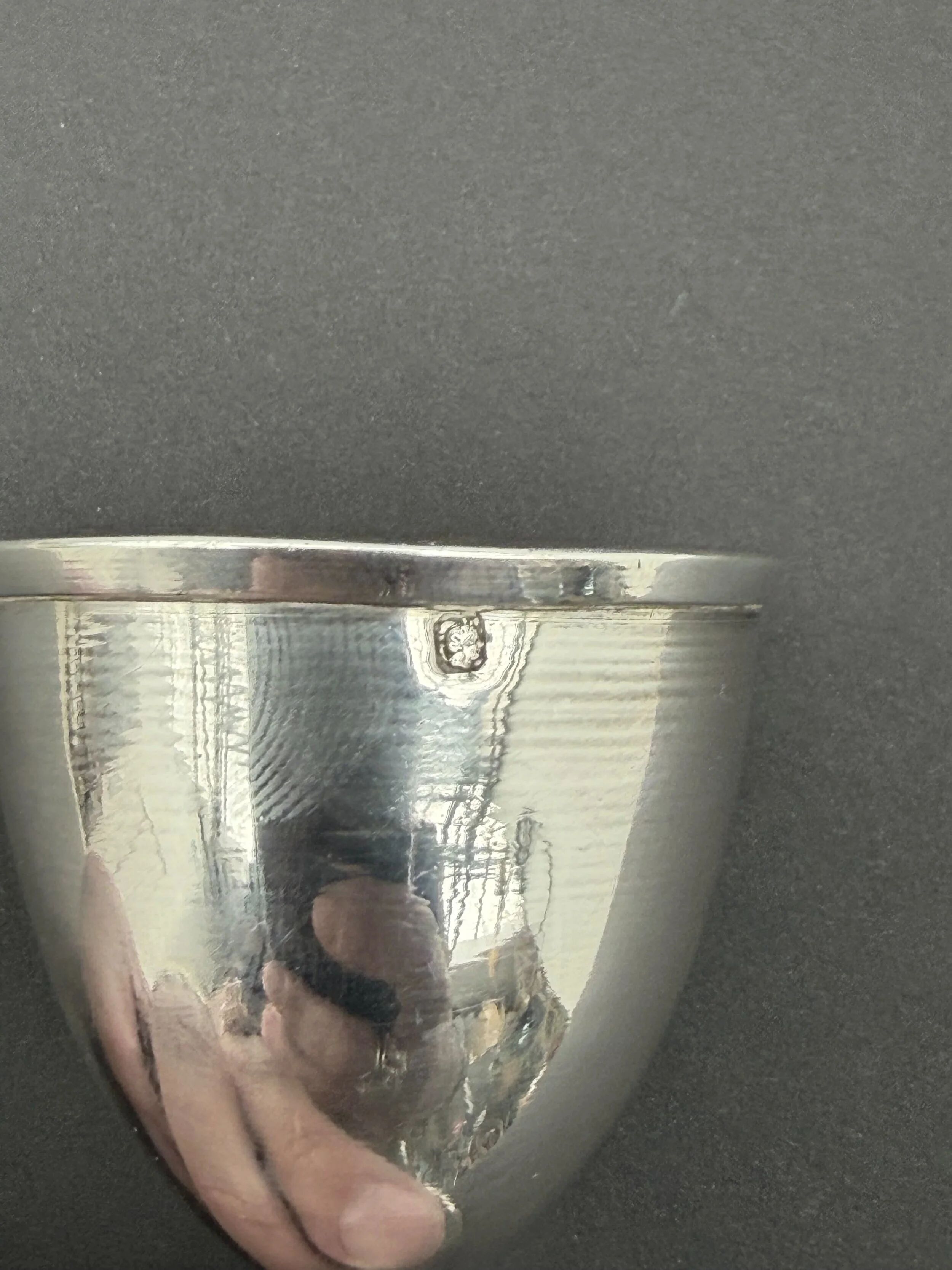 Silver egg cup, 19th century