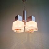Mazzega cubic chandelier, Space Age style, 70s