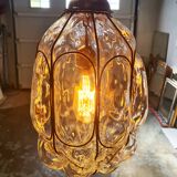 Murano glass hand-blown pendant light, mid-20th century