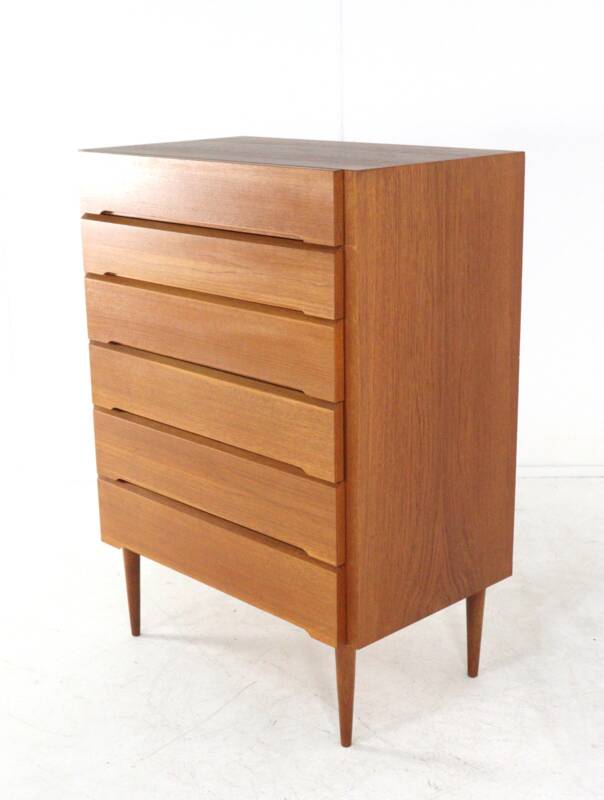Large tall XL Danish chest of drawers - mid century modern in teak