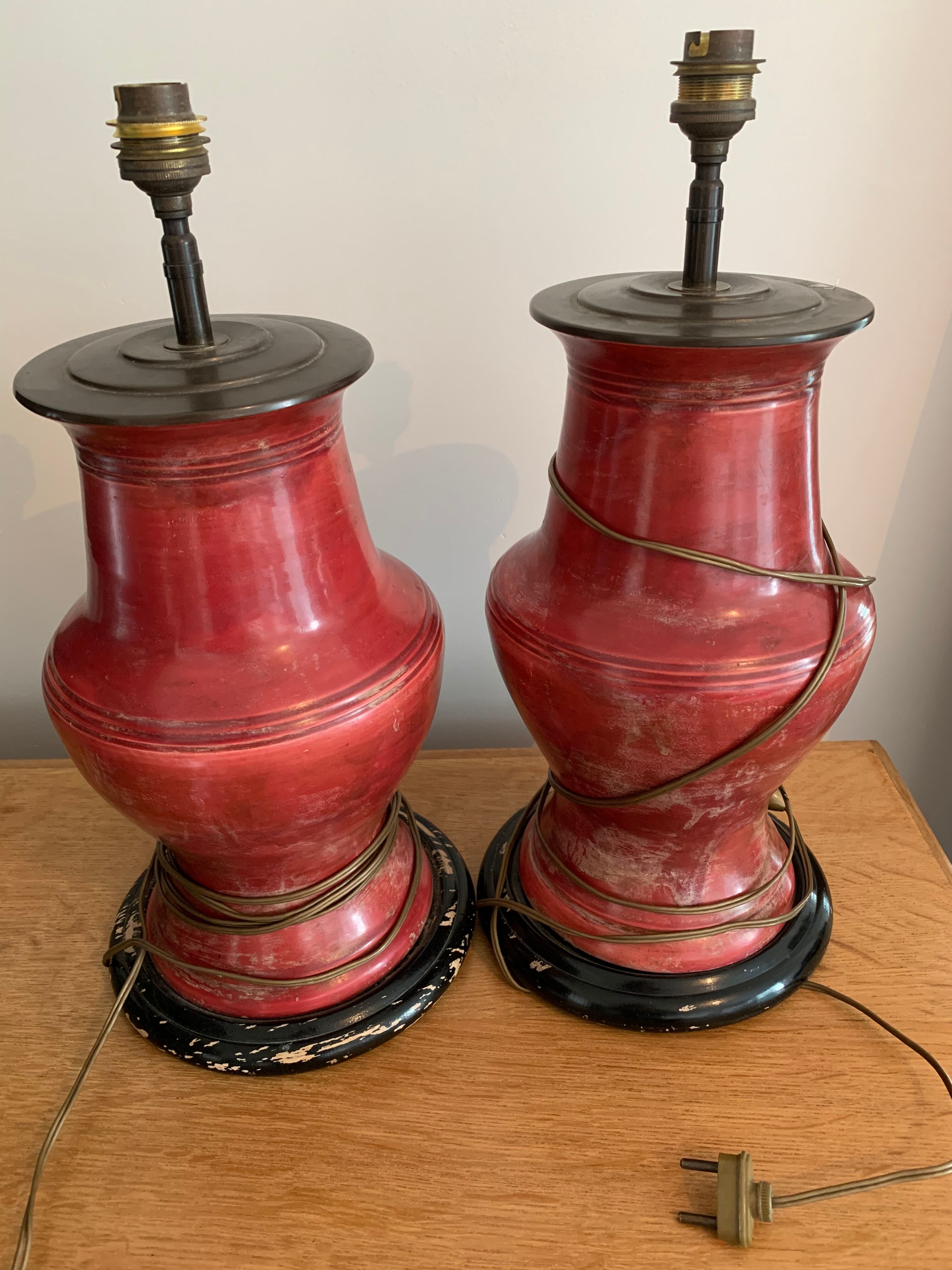 Lot lampes porcelaine